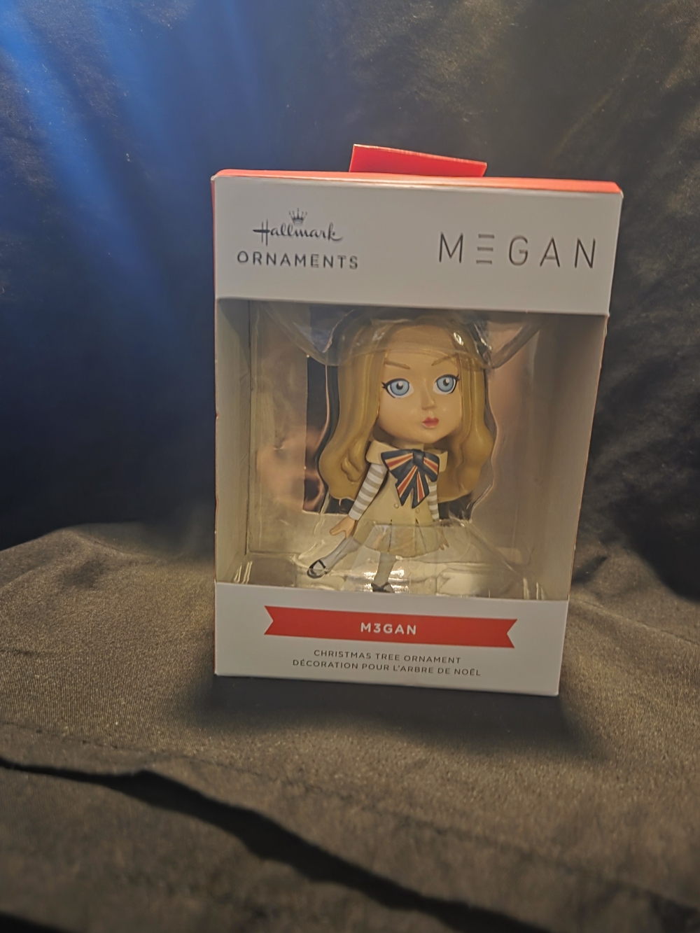 Hallmark Megan Blonde Girl Christmas Ornament - Cream and Pink